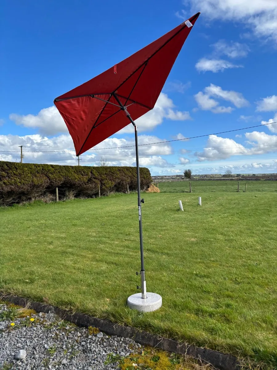 Square Orange Garden / Balcony Umbrella (NEW, Unus - Image 2