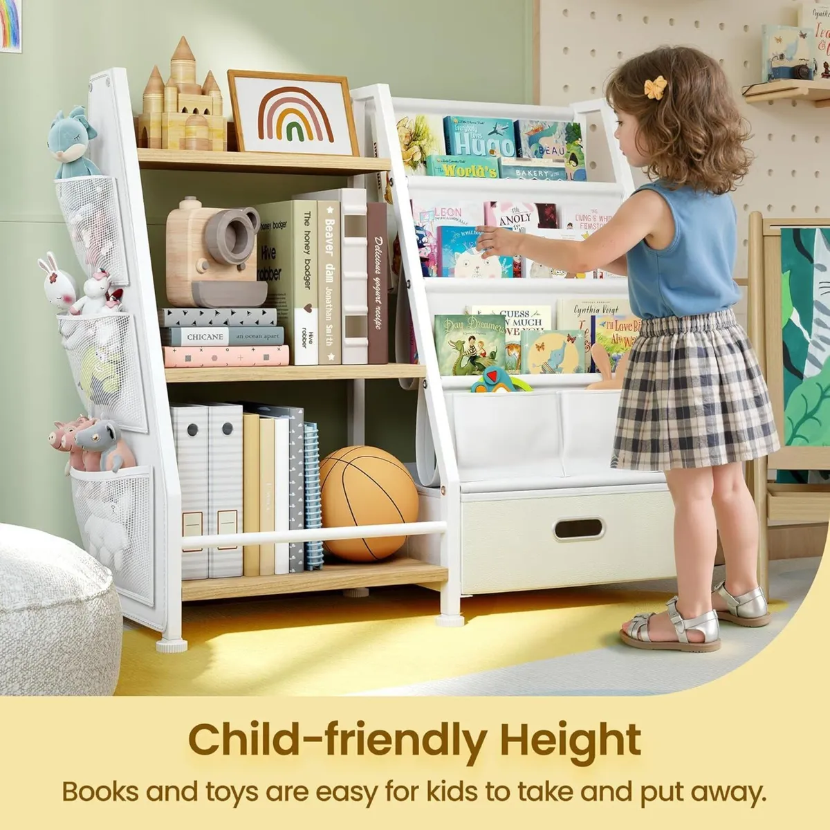 Kids Bookshelf and Toy Storage Organizer: 3-Tier - Image 4