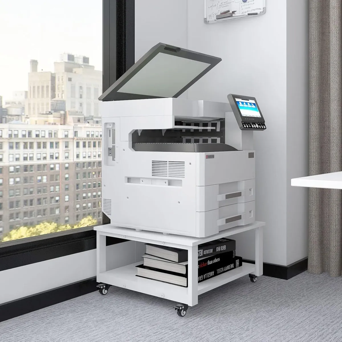 2 Tier Laser Printer Stand with Paper Storage - Image 1