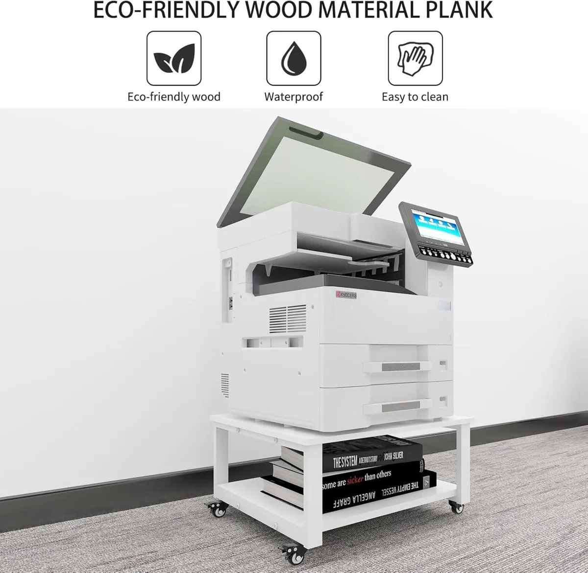 2 Tier Laser Printer Stand with Paper Storage - Image 4