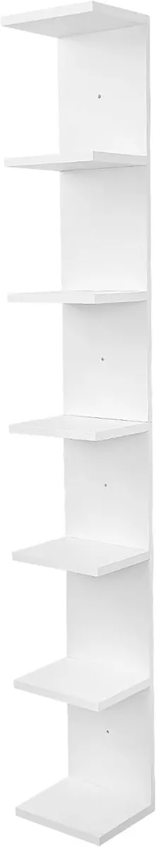 Solid Wood 7 Tier Wall Shelf Unit Vertical - Image 1