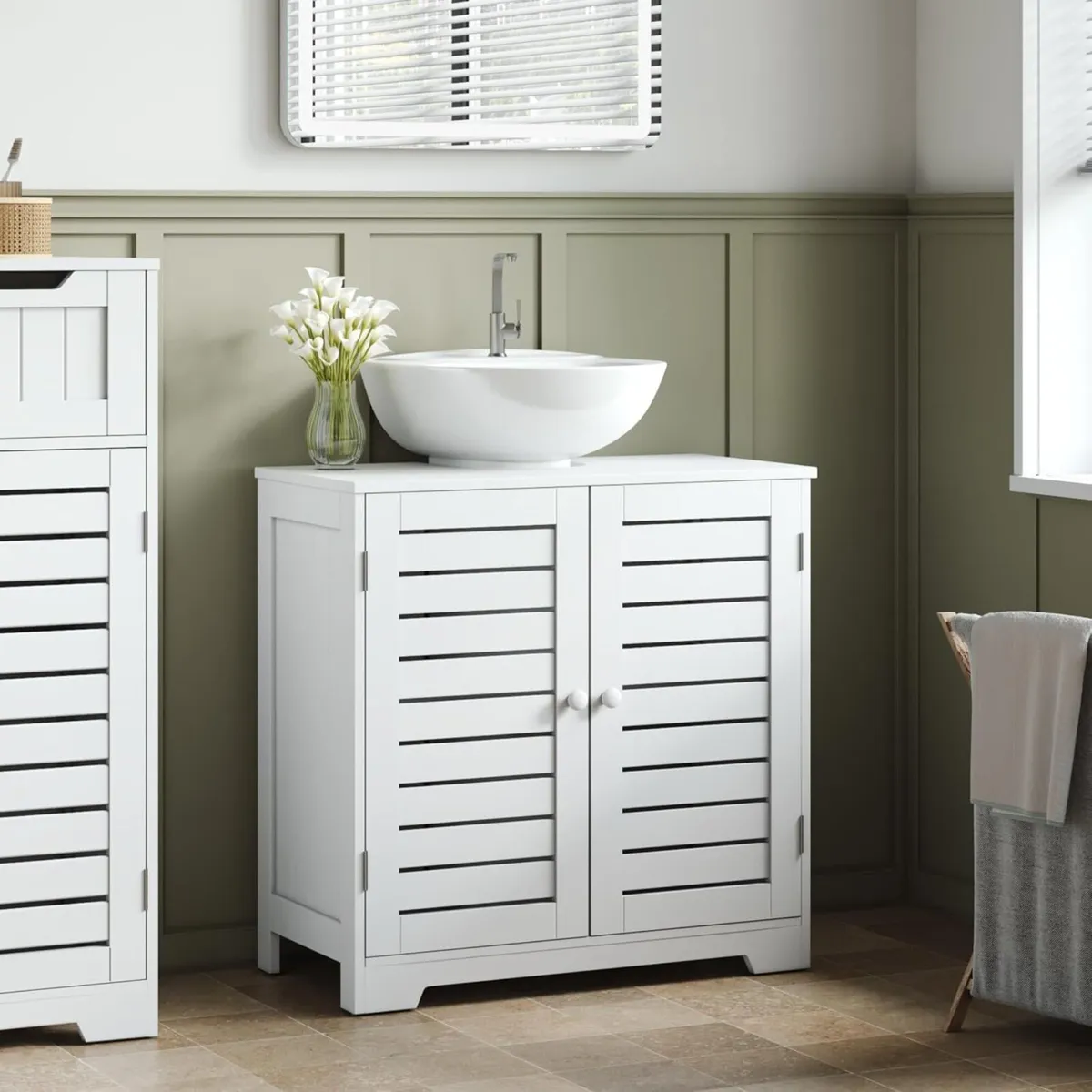 Under Sink Cabinet Wooden Freestanding Bathroom - Image 2