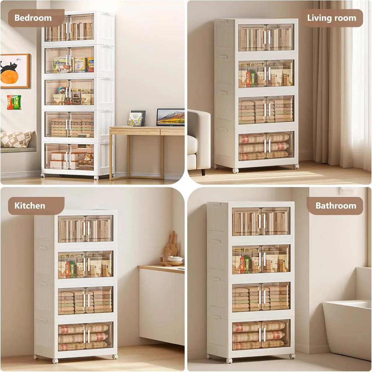 Storage Boxes with Lids 3 Tier 240L Plastic Box - Image 3