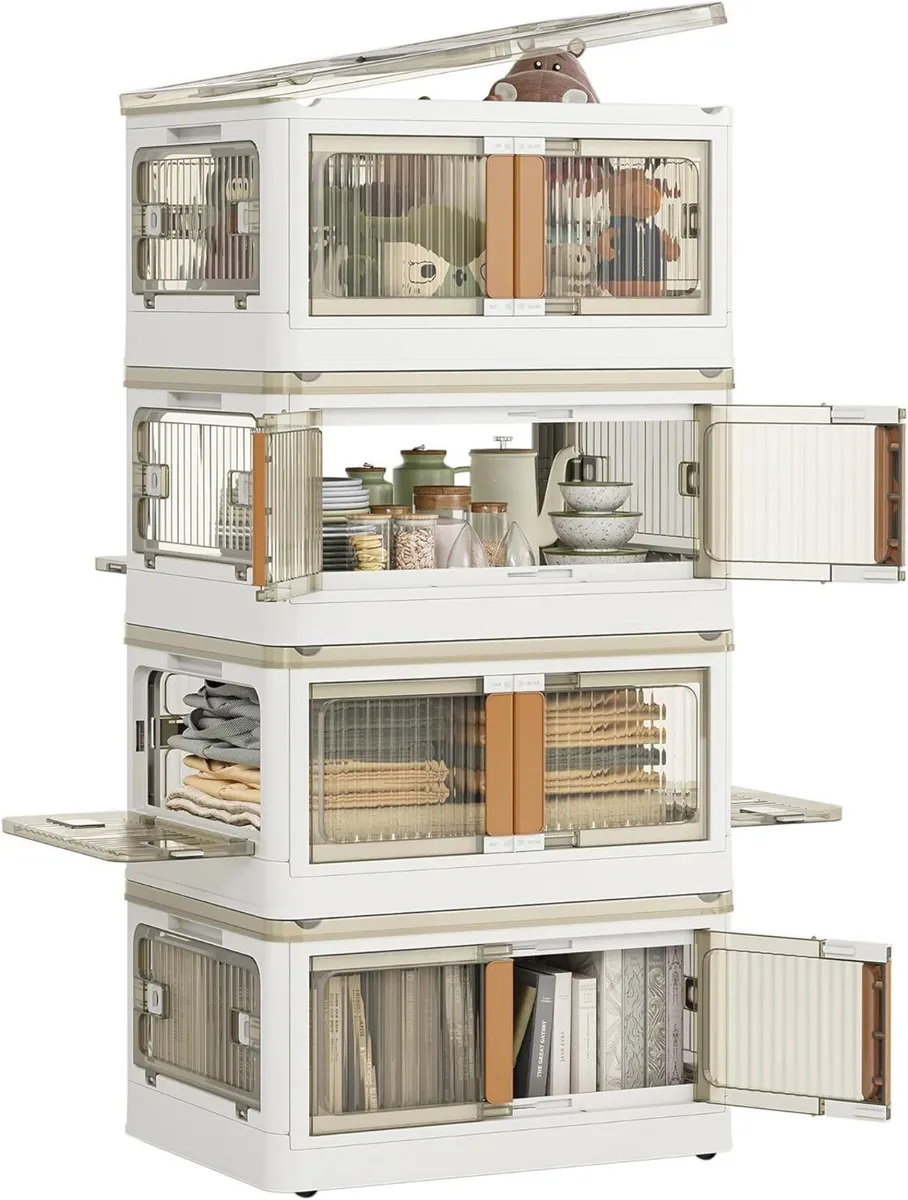 Storage Boxes With Lids 4 x 83 L Plastic Box Lid - Image 1