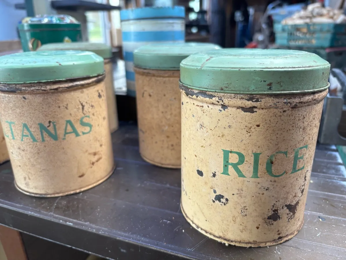 Old storage tins - Image 2