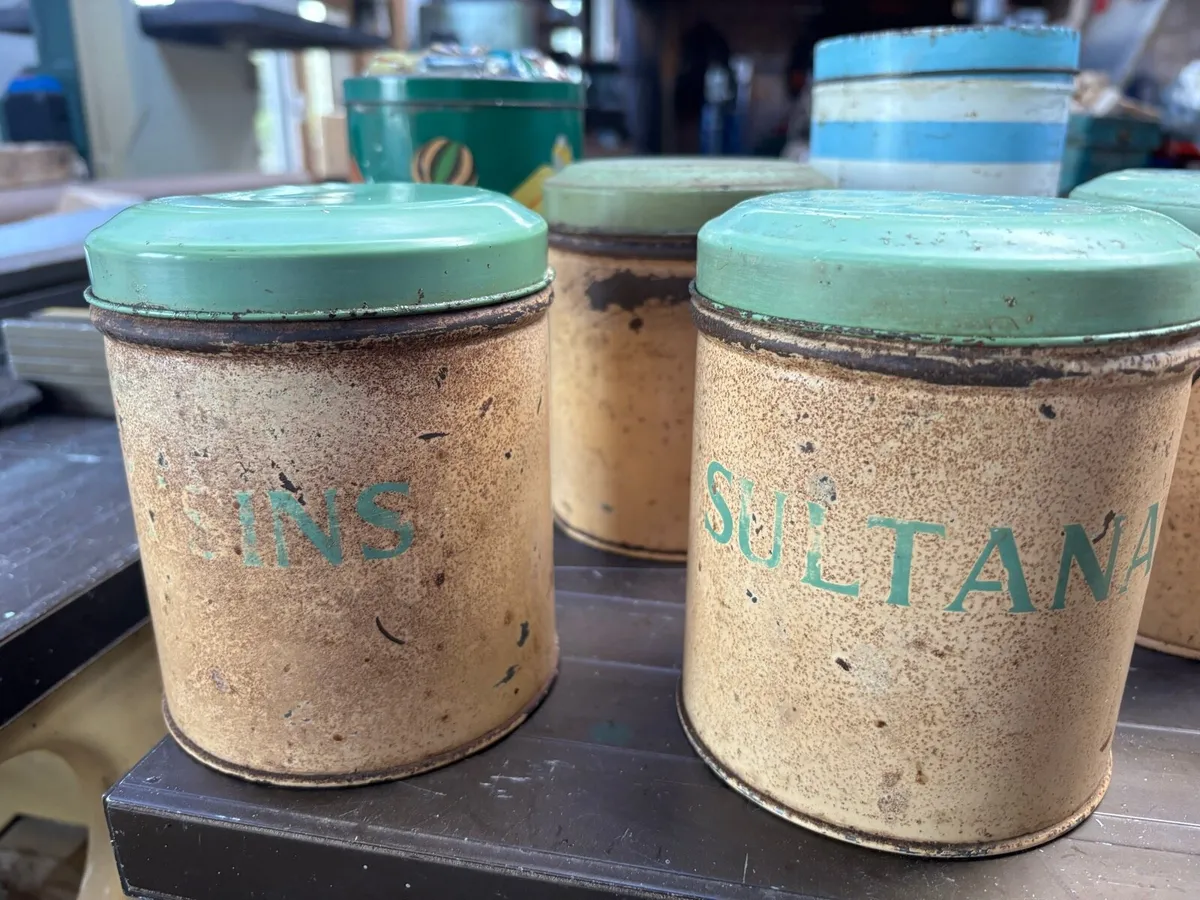 Old storage tins - Image 3