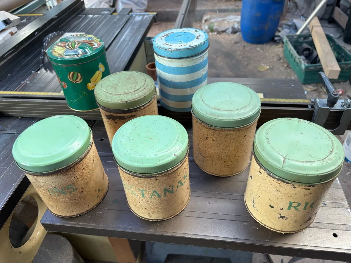 Old storage tins - Image 4