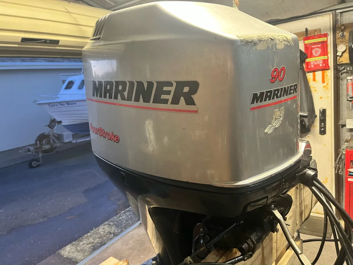 90hp mariner four stroke outboard with controls - Image 3