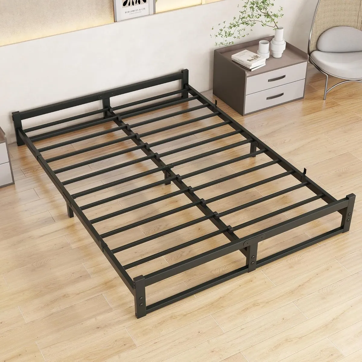 King Size Bed Frame 5ft Floor Base with Steel - Image 1