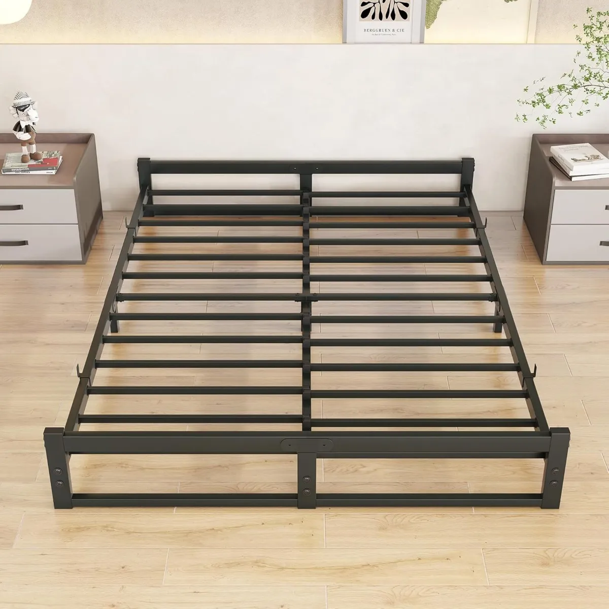 King Size Bed Frame 5ft Floor Base with Steel - Image 3