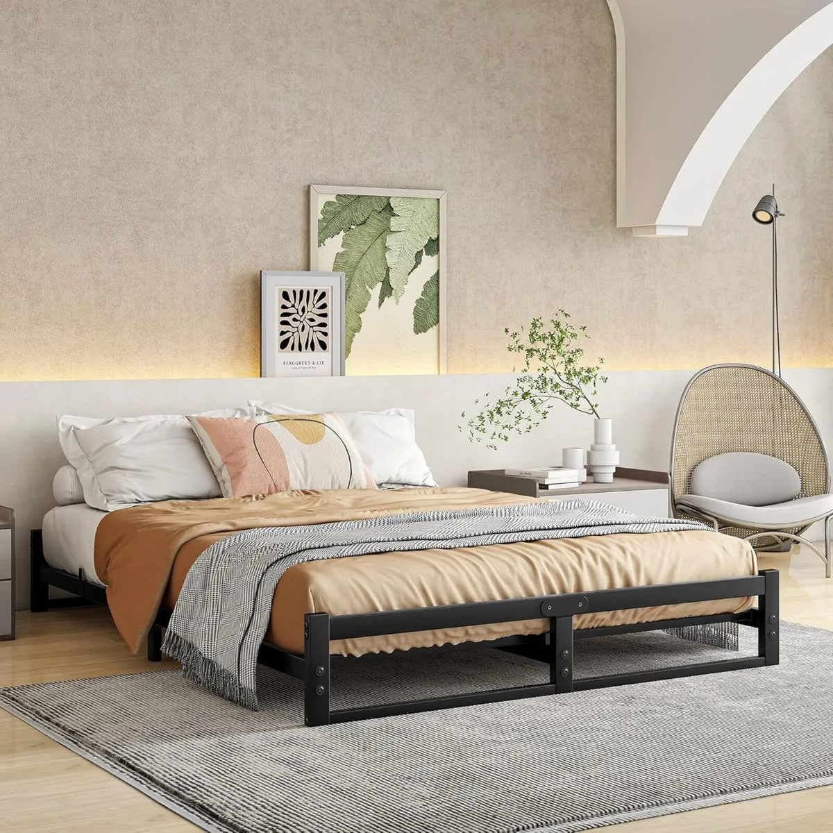 King Size Bed Frame 5ft Floor Base with Steel - Image 4