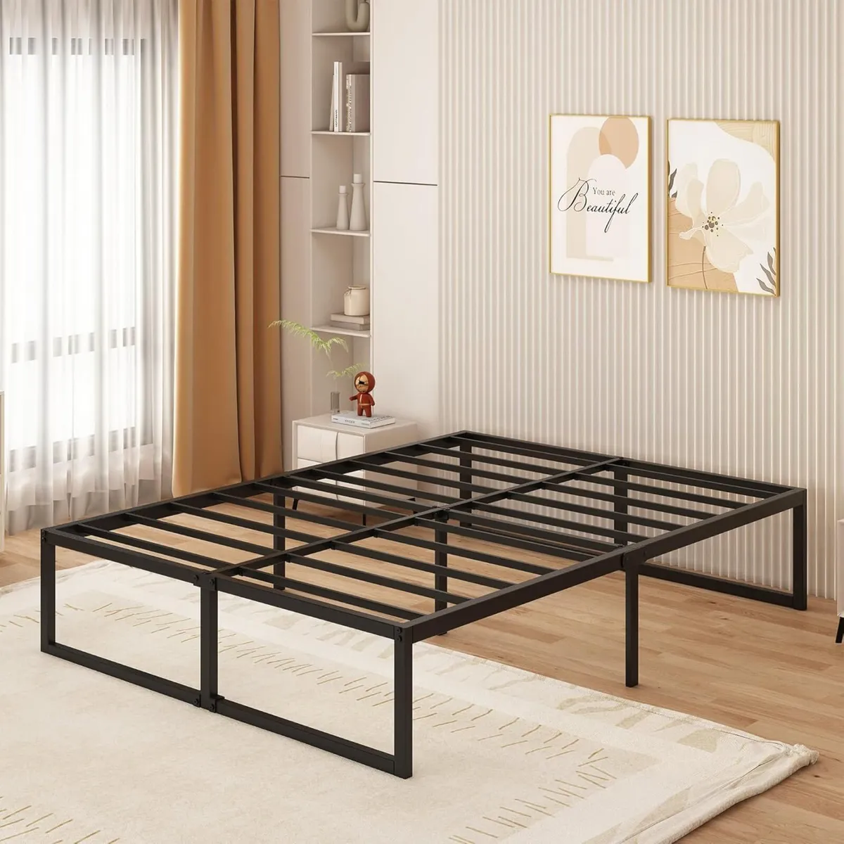 King Size Bed Frame 150x200 cm - 46 Height with - Image 1
