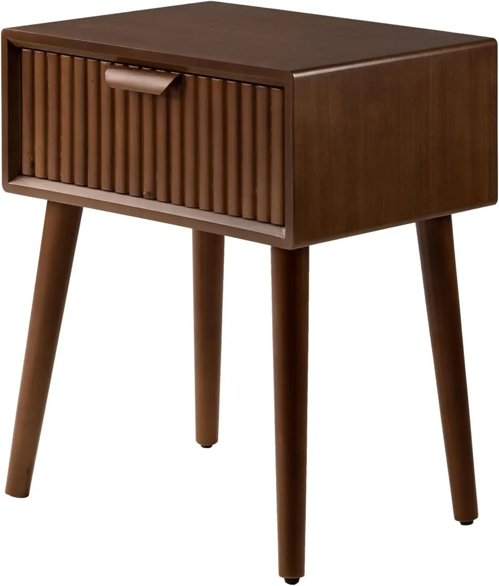 Modern Nightstand with Drawer Fully Assembled - Image 1