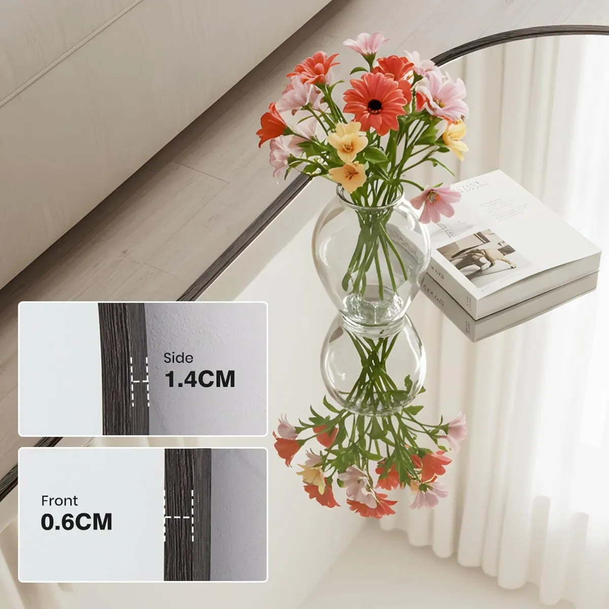 44x146 CM Full Length Mirrors Aluminium Frame in - Image 3