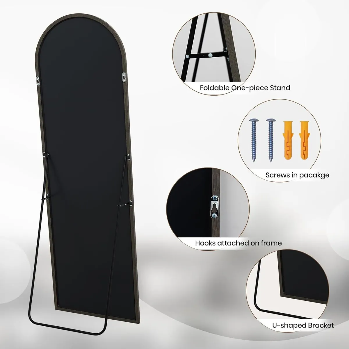 44x146 CM Full Length Mirrors Aluminium Frame in - Image 4