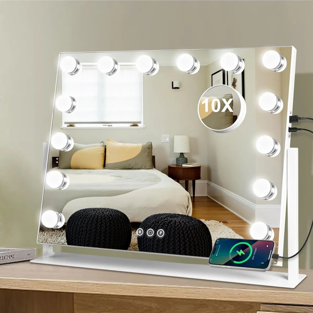 large Makeup Mirror with Lights 50 X 40cm Lighted - Image 1