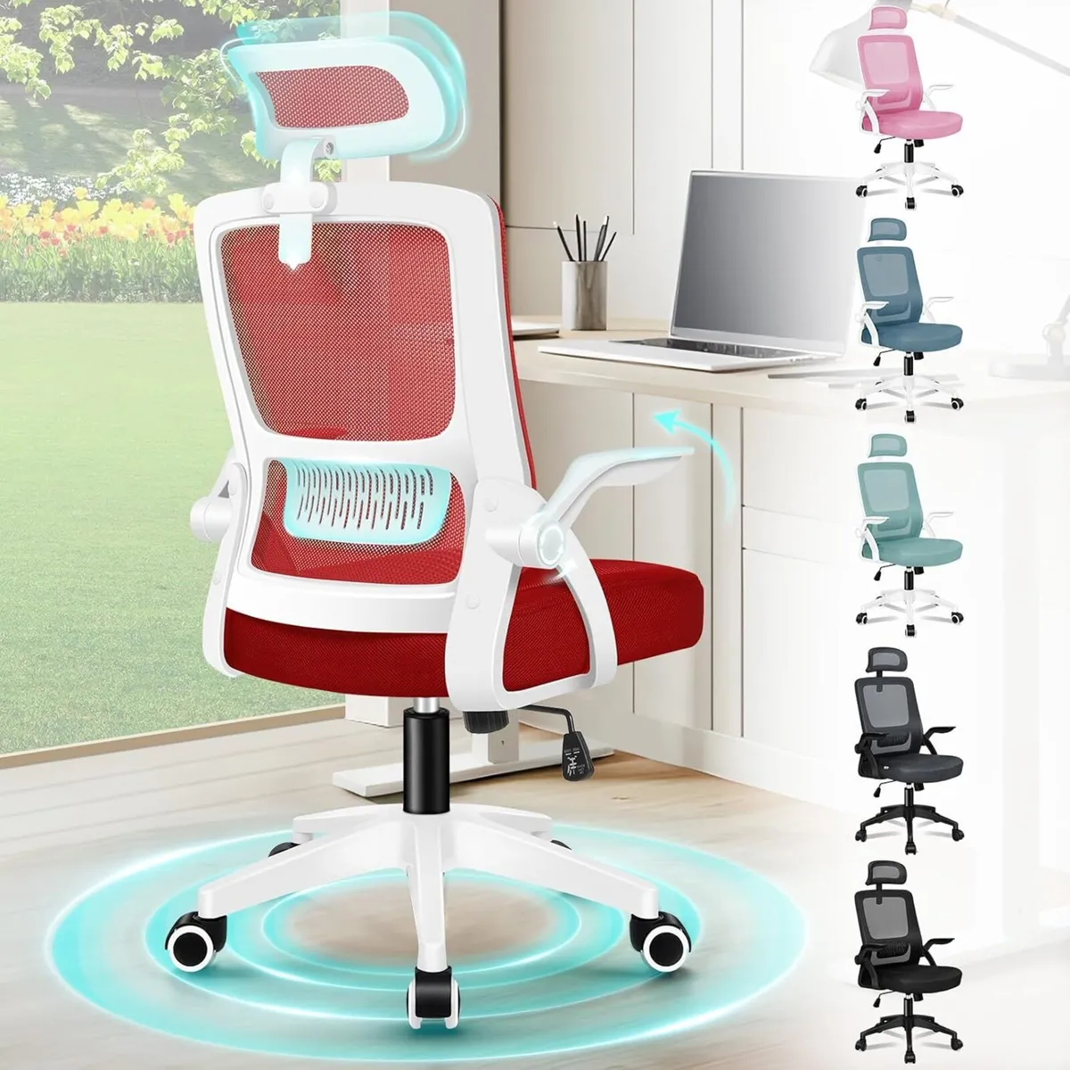 Ergonomic Office Chair with Headrest High Back - Image 1