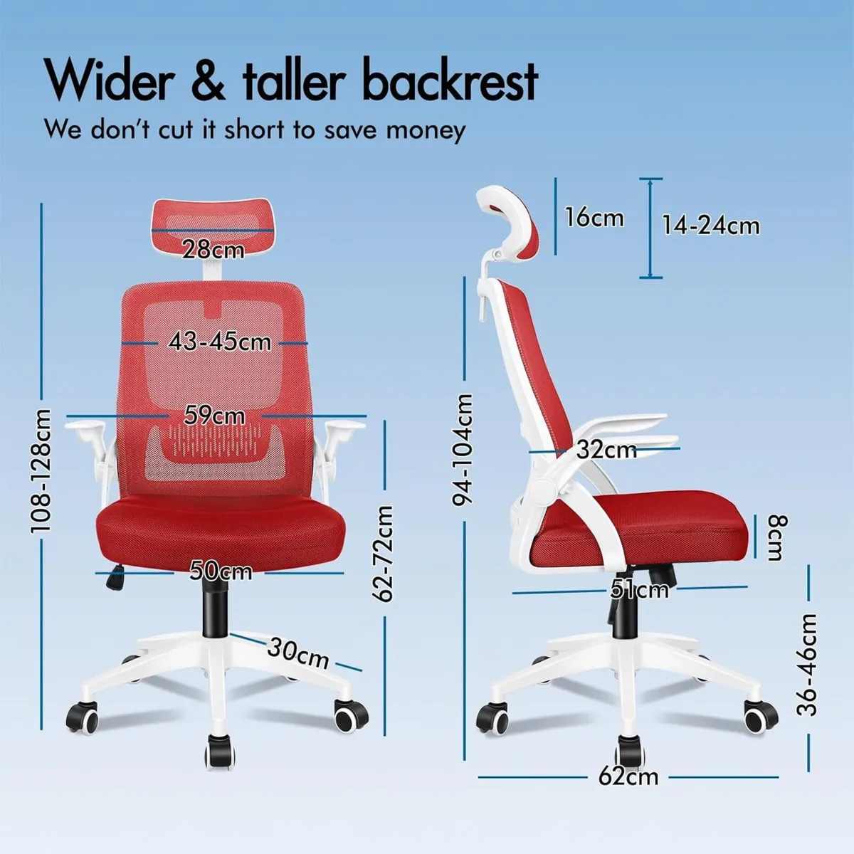Ergonomic Office Chair with Headrest High Back - Image 2
