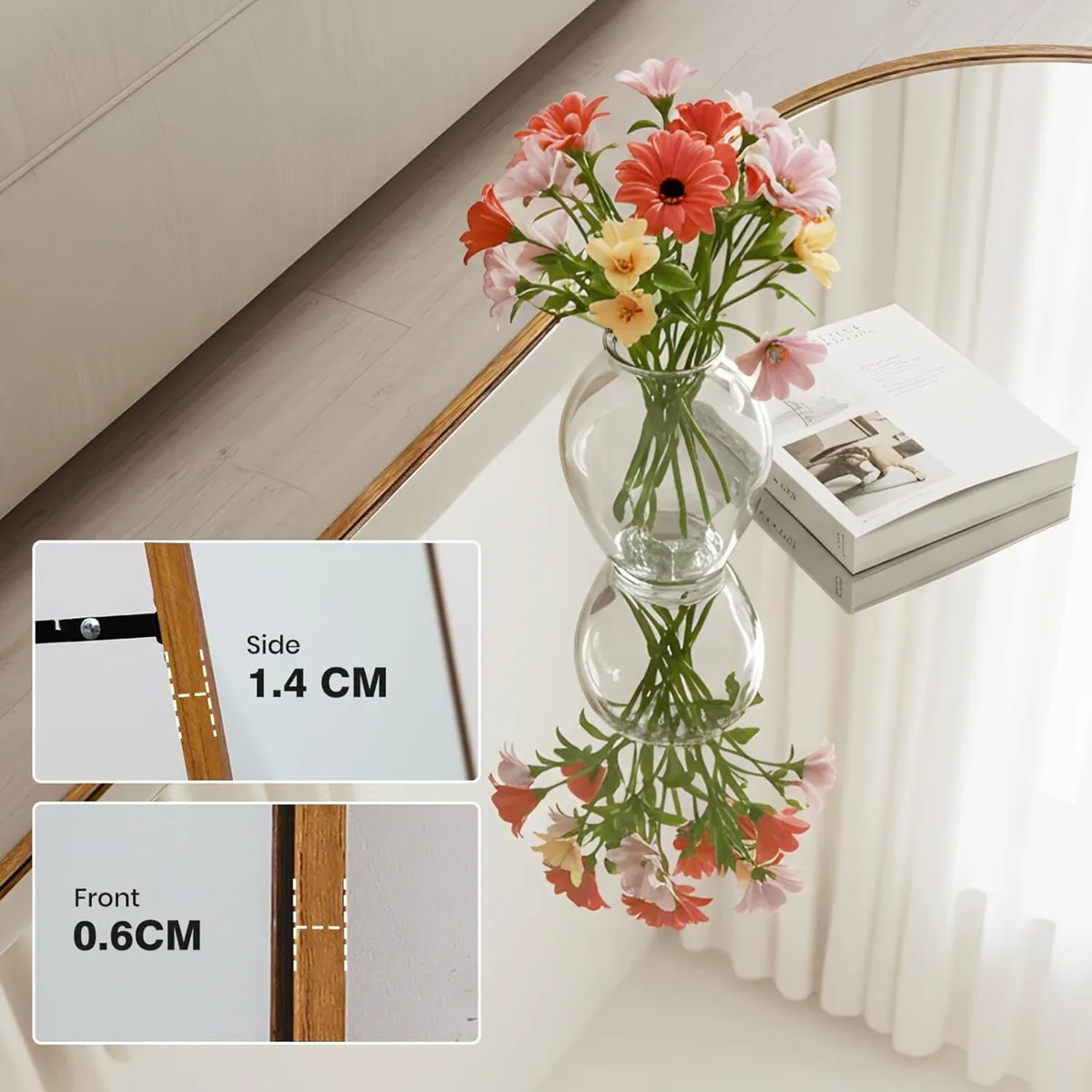 44x146 CM Full Length Mirrors Aluminium Frame in - Image 4