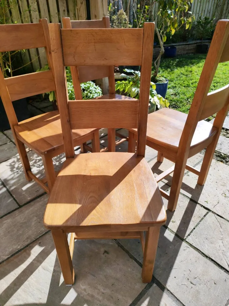 4 danube oak chairs - Image 2