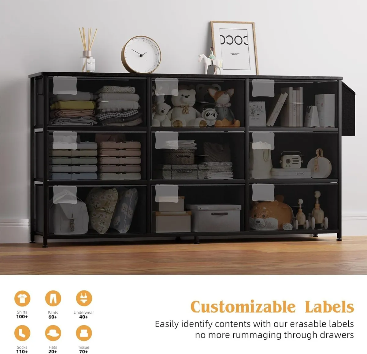 Fabric Chest of Drawers - Large TV Stand for - Image 4