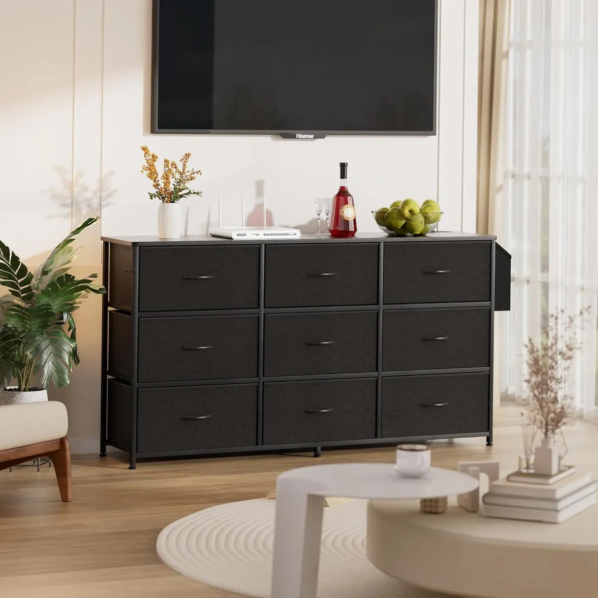 Fabric Chest of Drawers - Large TV Stand for - Image 2