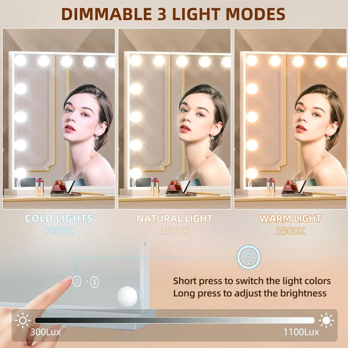 Vanity Mirror with Lights Bluetooh Speaker - Image 3