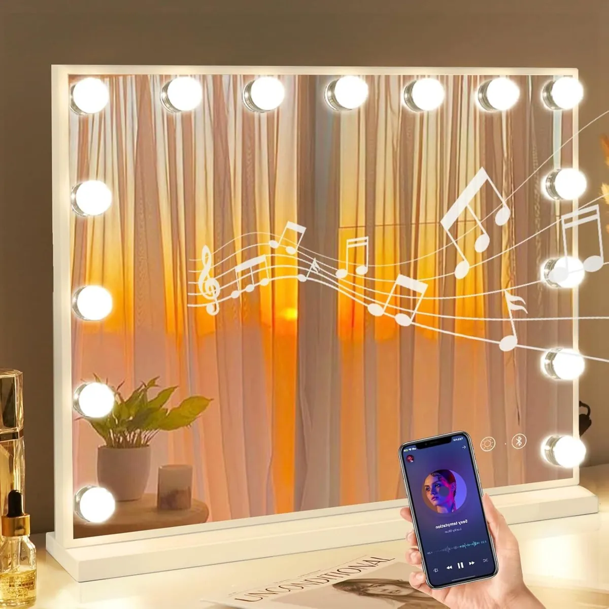 Vanity Mirror with Lights Bluetooh Speaker - Image 1
