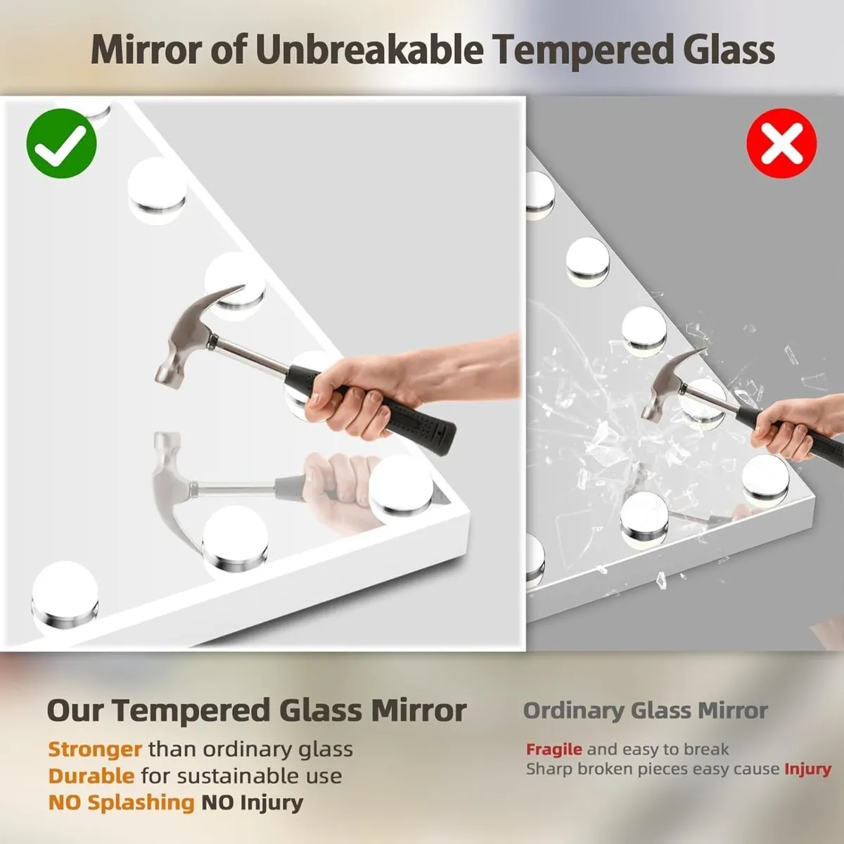 Vanity Mirror with Lights Bluetooh Speaker - Image 4