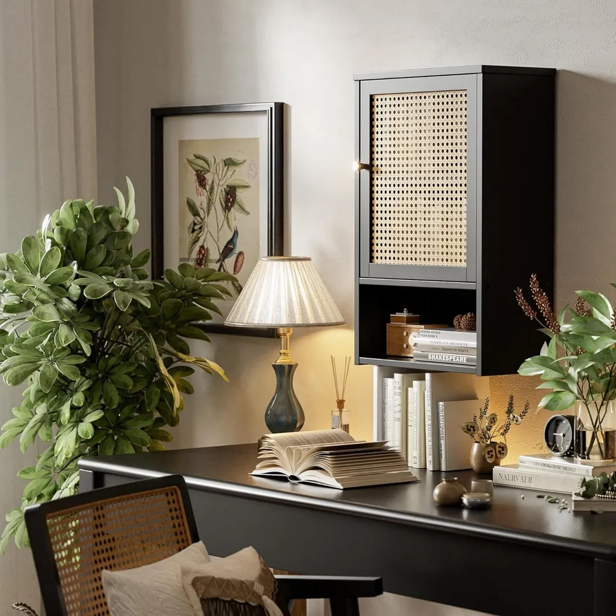 Bathroom Wall Cabinet Bamboo Over-The-Toilet - Image 4