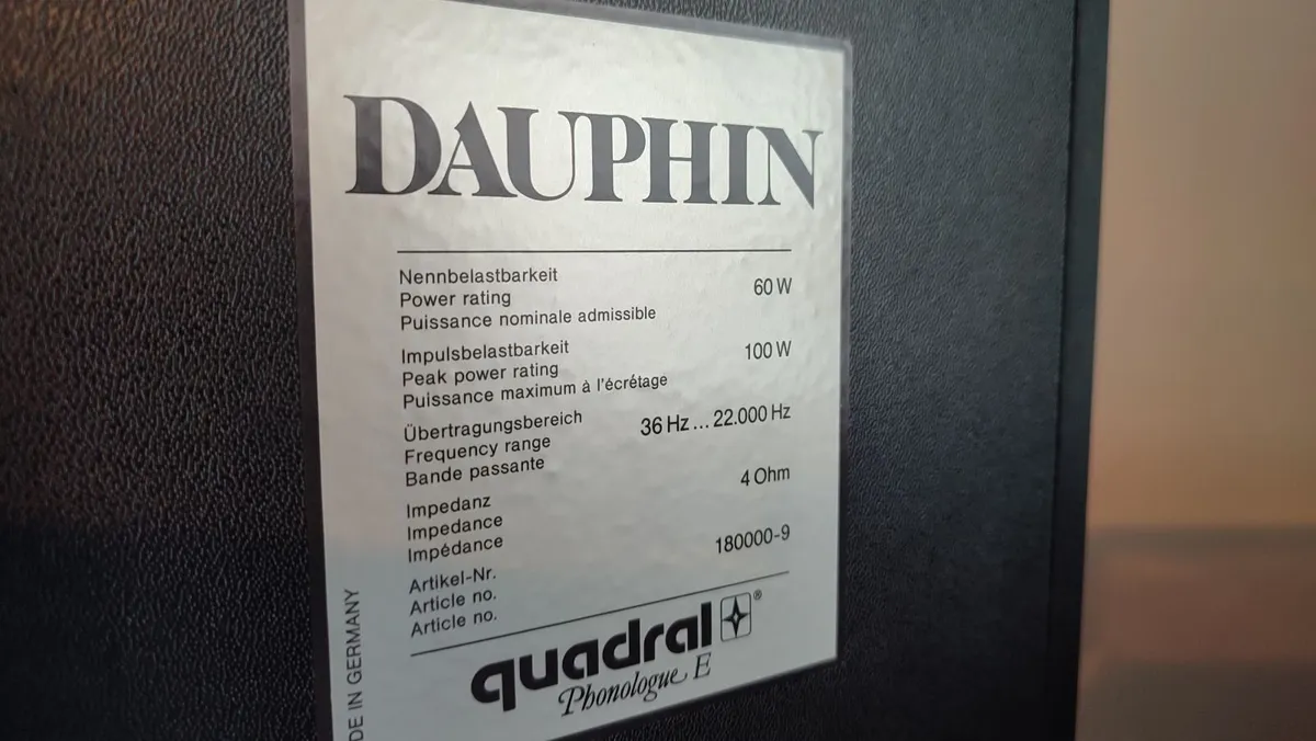 Quadral Dauphin bookshelf speakers.Germany 90's - Image 3