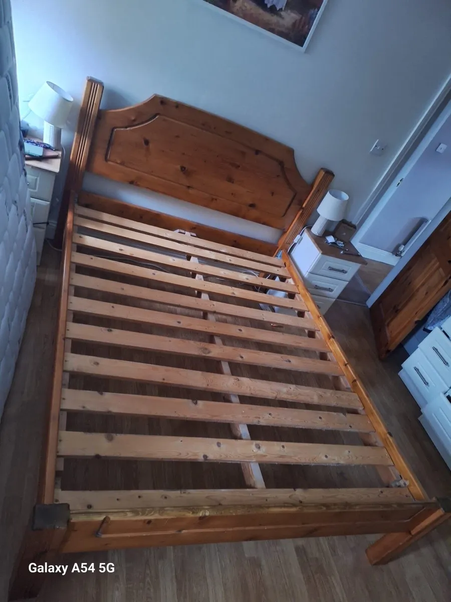 King size Solid pine bed - Image 1