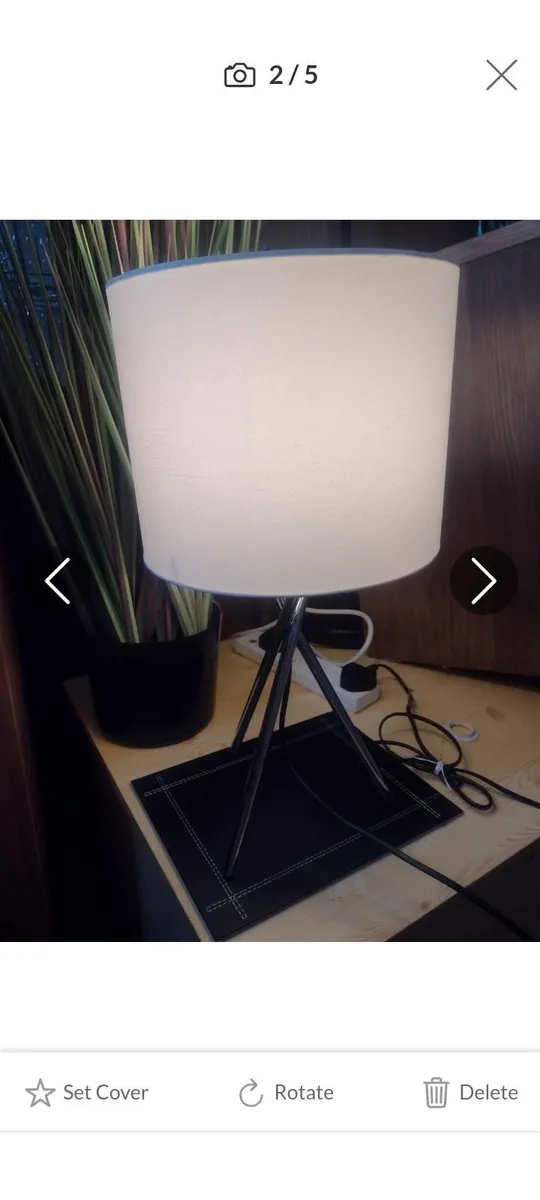 New chrome tripod table lamp/bedside lamp - Image 4
