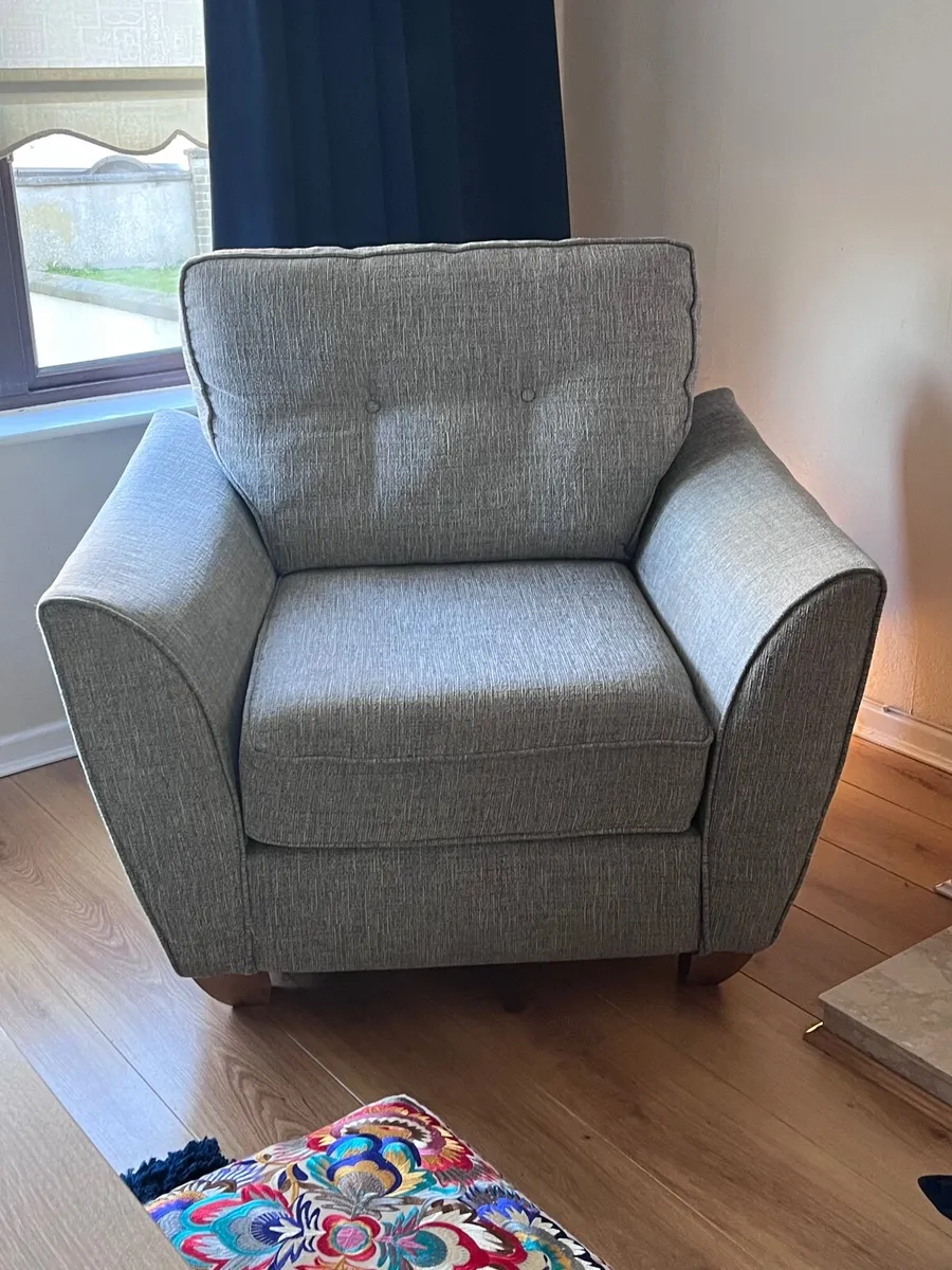 Corner Sofa, Armchair & Pouffe - Image 1