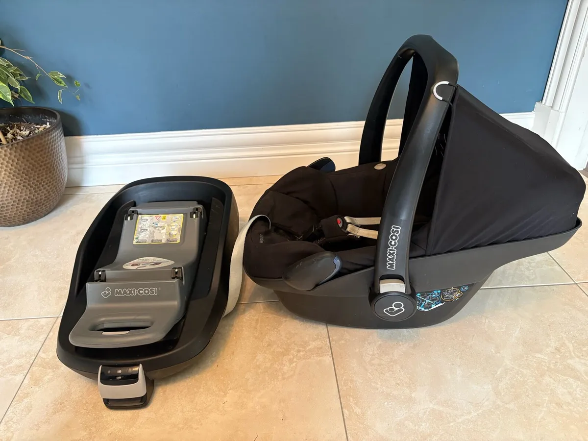 Maxi Cosi pebble & pearl car Seat with Isofix base - Image 1