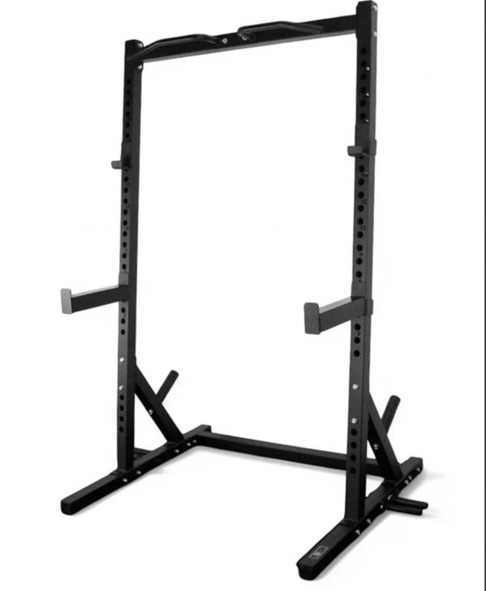 Squat rack, barbell, weight plates, bench (new) - Image 2