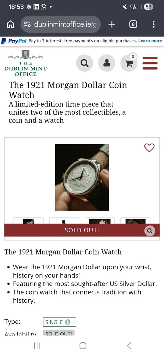 1921 morgan dollar watch - Image 2