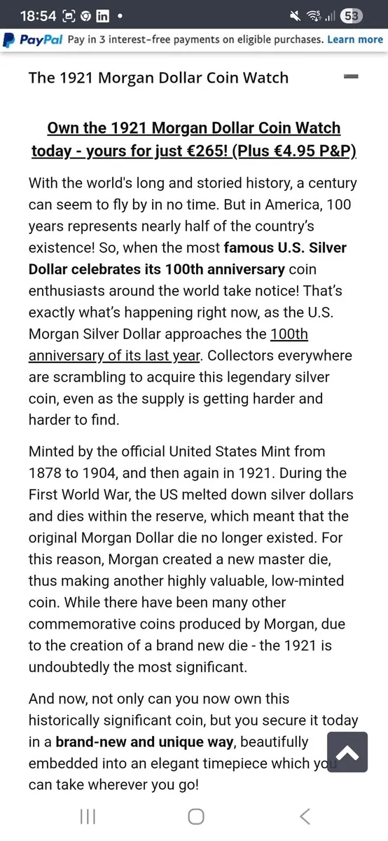 1921 morgan dollar watch - Image 3