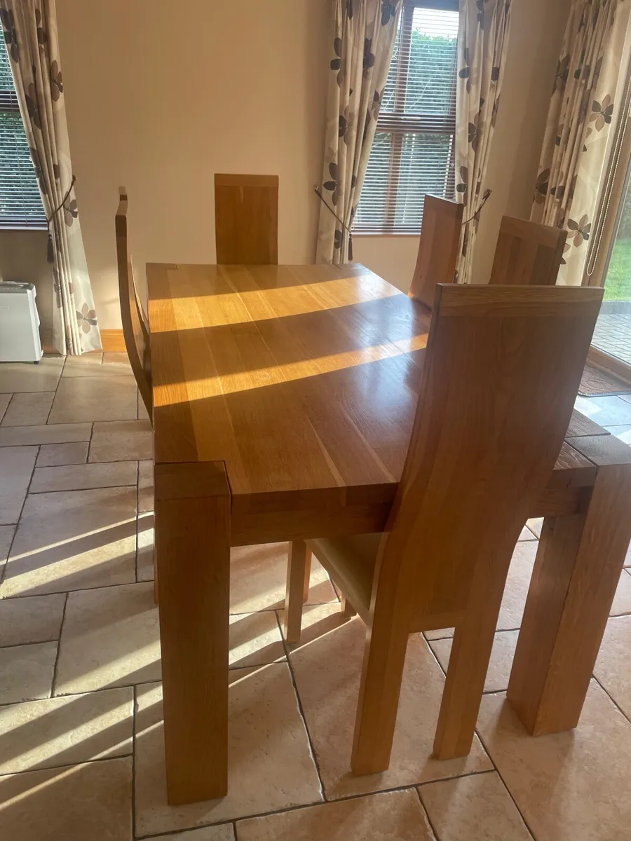 Kitchen table and 8 chairs - Image 1