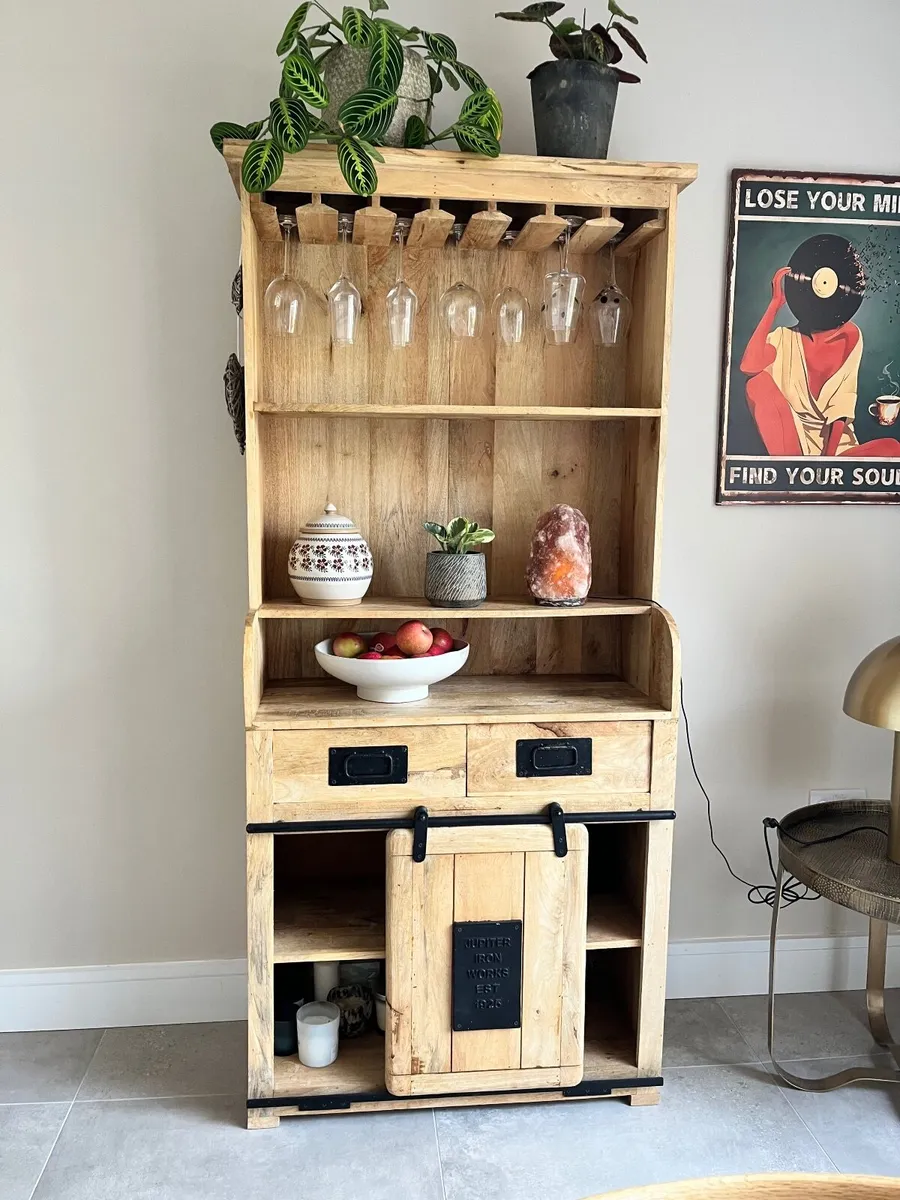 Timber sideboard with two drawers - Image 1