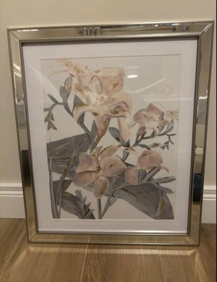 Mindy brownes mirrored framed flower print - Image 2