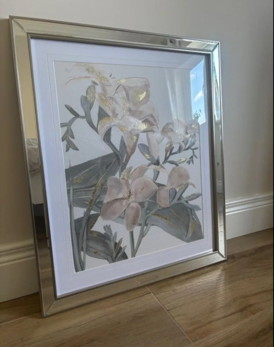 Mindy brownes mirrored framed flower print - Image 3