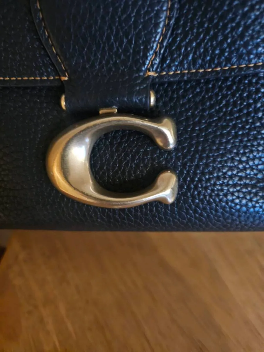 Coach Black Leather Hand/Shoulder Bag /Excellent - Image 2