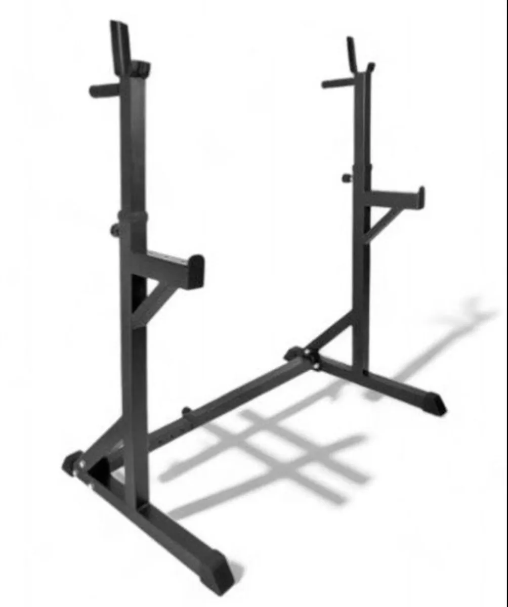 Squat rack, barbell, weights, bench (new) - Image 2