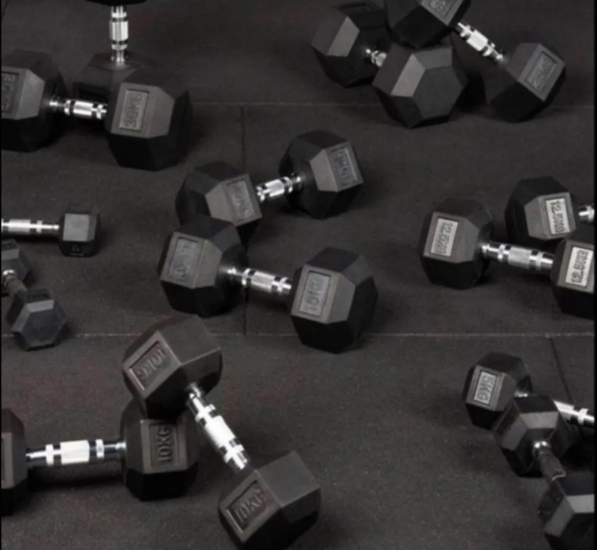 Hex Dumbbells 2.5kg - 25kg + storage (new) - Image 2