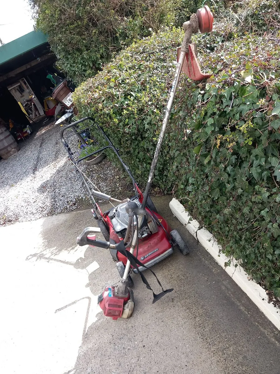 Lawnmower Garden care 190cc and grass strimmer .