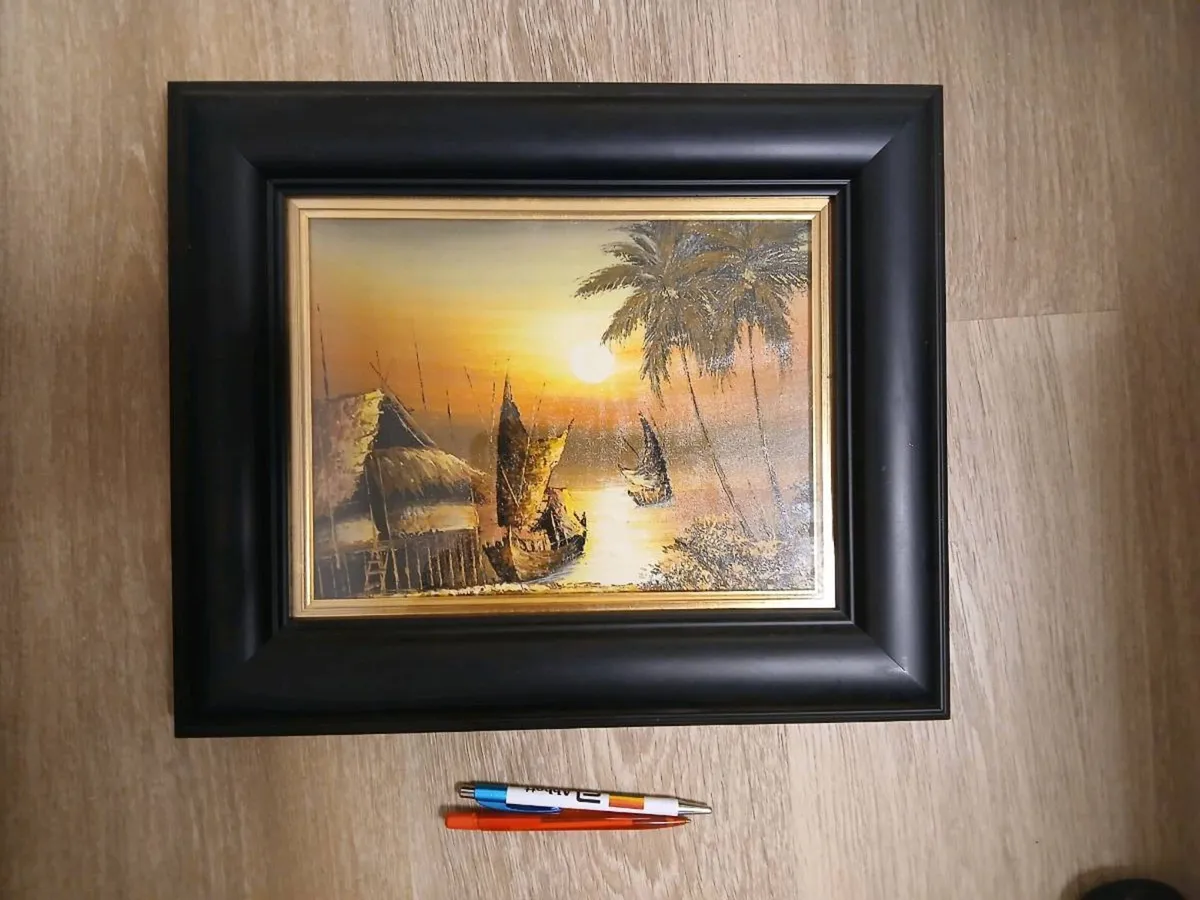 Painting in custom made frame