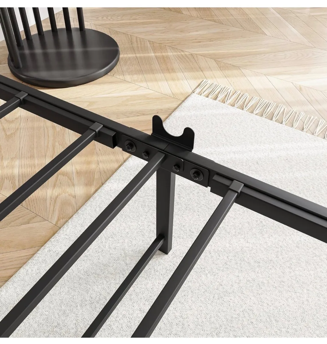 King Size Bed Frame with Wood Headboard - Image 2