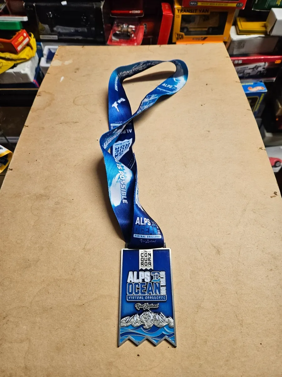 Conqueror Alps to Ocean Virtual Challenge Medal - Image 1