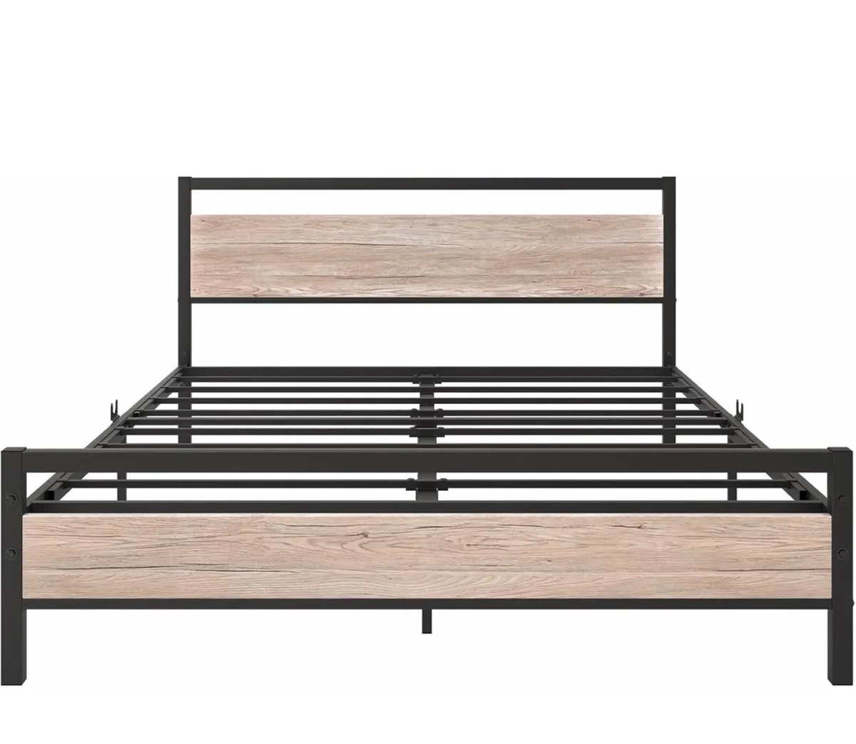 King Size Bed Frame with Wood Headboard - Image 4